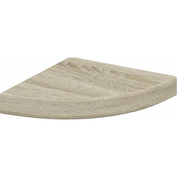 Vidaxl Scaffale Angolare Galleggiante Effetto Rovere 25X25X3,8 Cm Mdf-image