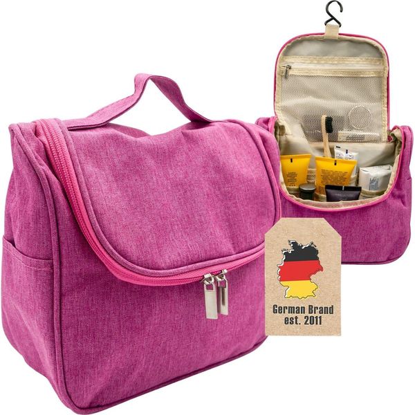 Borsa Da Viaggio Per Cosmetici Intirilife In Rosa - Borsa Per Cosmetici Da Toilette Con Maniglia Per Il Trasporto E Cerniera, Perfetta Per I Viaggi, Le Vacanze E Molto Altro. - Valigetta Organizer Per Make Up Borsa Da Toilette-image