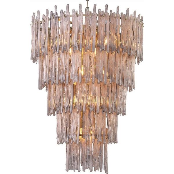 Casa Padrino Lampadario Grigio / Ottone Ø 58 X H. 76 Cm - Lampadario Nobile Per Hotel E Ristoranti - Mobili-image