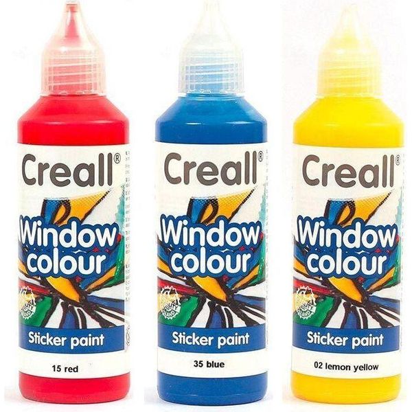 3 Colori Riposizionabili Per Finestre 80 Ml - Giallo Limone-Rosso-Blu Scuro-image