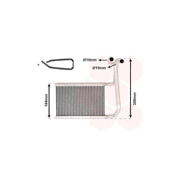 Van Wezel 18006645 Scambiatore Di Calore Riscaldamento Interno Radiatore Per Ford Transit Mk7 Furgone (V363, Fcd, Fdd) Transit Custom V362 Furgone (Fy, Fz)-image