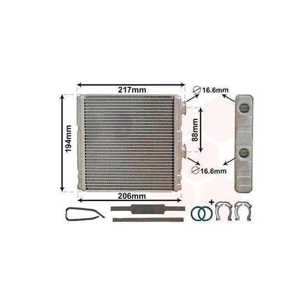 Van Wezel 43006634 Scambiatore Di Calore Radiatore Riscaldamento Interno Per Renault Laguna Coupé (DT0/1)-image