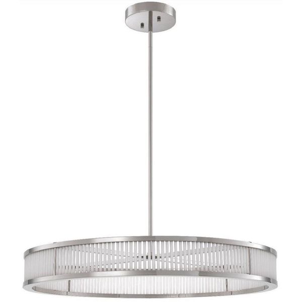 Casa Padrino Lampadario A Led Argento/Bianco Ø 90 X H. 15 Cm - Lampadario Moderno Rotondo Dimmerabile - Qualità-image