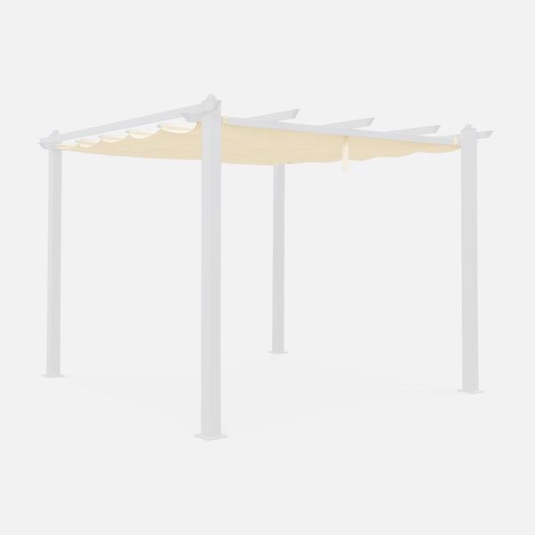 Telone Per Pergola Condate In Poliestere 3X3 M, Ecrù-image