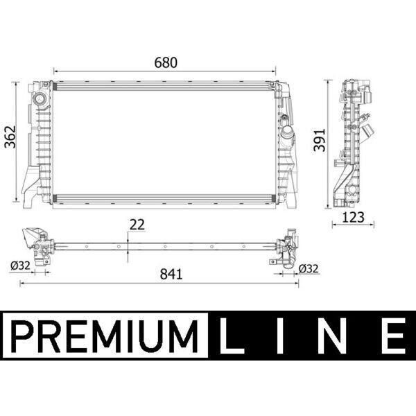 Mahle Cr 2279 000P Radiatore Radiatore Acqua Radiatore Motore Per Bmw 2 Gran Tourer (F46) X1 (F48) 2 Active Tourer (F45) 1 Hatchback (F40) X2 (F39) 2 Gran Coupé-image