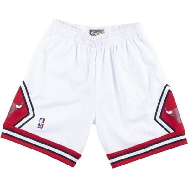 Mitchell & Ness Pantaloni Nba Chicago Bulls Swingman, SMSHCP18151CBUWHIT97, Taglia: 188-image