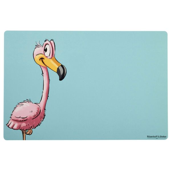 Ritzenhoff & Breker Platzmatte Happy Zoo - Flamingo Flo, Tischmatte, Kunststoff, Blau, 30 X 45 Cm, 316360-image