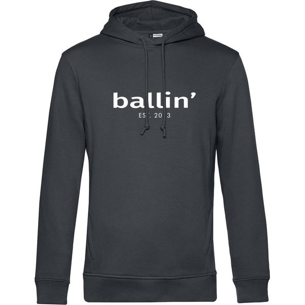 Felpa Con Cappuccio Ballin Est. 2013 Basic Grigio - Taglia Xs-image