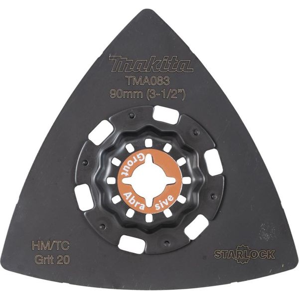 Makita Piastra Di Levigatura, 90 Mm Deltoid, TMA083 Starlock - K20 - Hm / Riff - TMA083 - Malta / Vernice / Residui Di Moquette-image