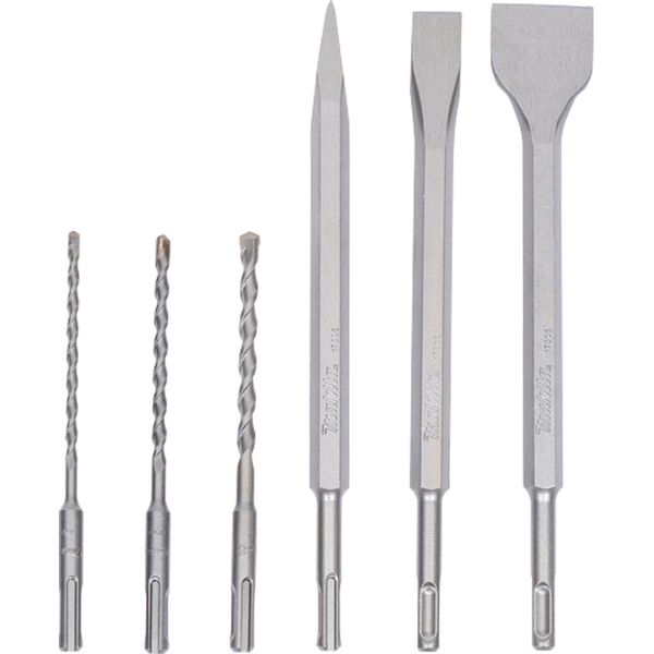 Makita D-58920, Set Di Punte Per Trapano, Sds Plus, Argento, 6 Pezzo/I-image