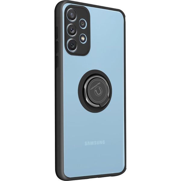 Avizar, Custodia Ibrida Per Cellulare Con Supporto Ad Anello Per Samsung Galaxy A32, Nero-image