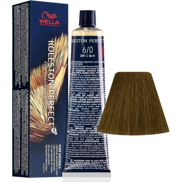 Wella Koleston Perfect Me+ Pure Naturals 6/0 Biondo Scuro Intenso 60Ml-image