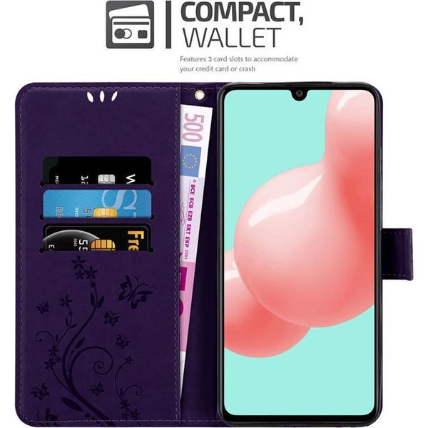 Cadorabo Cover Per Samsung Galaxy A41 Cover Protettiva In Viola Cover Protettiva Cover Telefono Cellulare Cover Caso Fiori Fiore-image