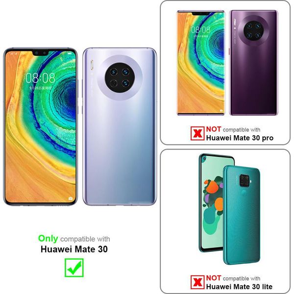 Cadorabo Cover Per Huawei Mate 30 Cover Protettiva In Grigio Cover Protettiva Cover Per Telefono Cellulare Cover Fiori Custodia Fiore-image