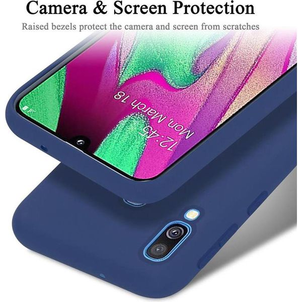 Cadorabo Custodia Protettiva Per Samsung Galaxy A40 In Blu Custodia Del Telefono Cellulare Custodia Cover Tpu Etui-image