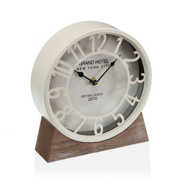 Orologio Detisch Versa Bianco Legno Mdf (20 X 20 X 20 X 6 Cm) (Ø 20 Cm)-image