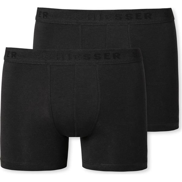 Pantaloncini Da Bambino Schiesser 2-Pack - Serie 95/5, Monocolore, Cotone Organico Nero 176-image