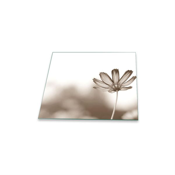 Piastra Di Copertura Del Piano Cottura Piastra Di Copertura Del Piano Cottura In Ceramica 1 Pezzo 60X52 Fiori Grigio-image
