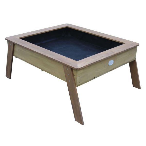 Axi Linda Tavolo Da Sabbia / Tavolo Da Vivaio / Ortolano Con Panno Di Terra | Tavolo Da Giardino / Balcone / Terrazza In Marrone | Utilizzabile Anche Come Sabbiera Per Bambini-image