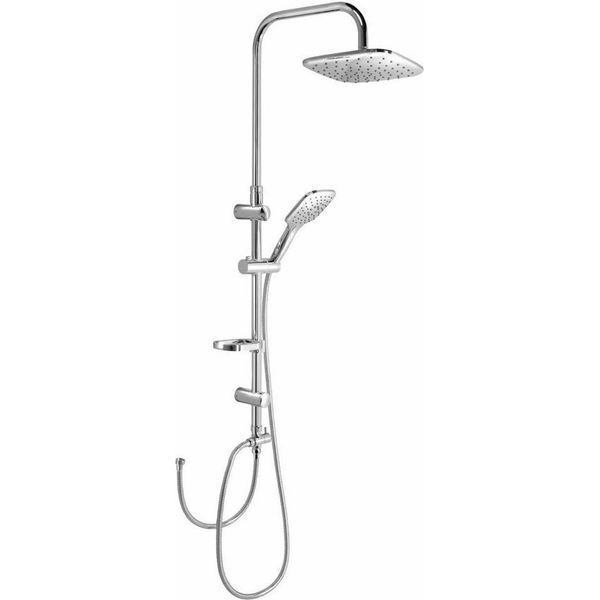 Aqualine Docce - Set Doccia Kera Senza Miscelatore, 220X220 Mm, 3 Getti, Cromo SL430-image
