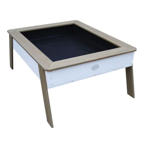 Axi Linda Tavolo Da Sabbia / Tavolo Da Vivaio / Ortolano Con Panno Di Terra | Tavolo Da Giardino / Balcone / Terrazza In Marrone E Bianco | Utilizzabile Anche Come Sabbiera Per Bambini-image