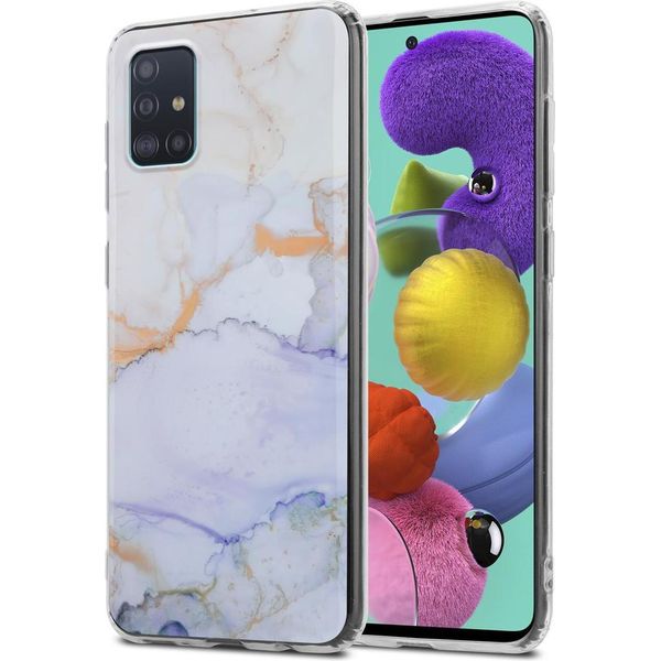 Cadorabo Custodia Protettiva Per Samsung Galaxy A51 4G / M40S In Tpu Bianco Custodia Per Cellulare Custodia Cover-image