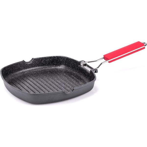 Moneta - Padella Pro Grill Con Manico Pieghevole 24 Cm-image