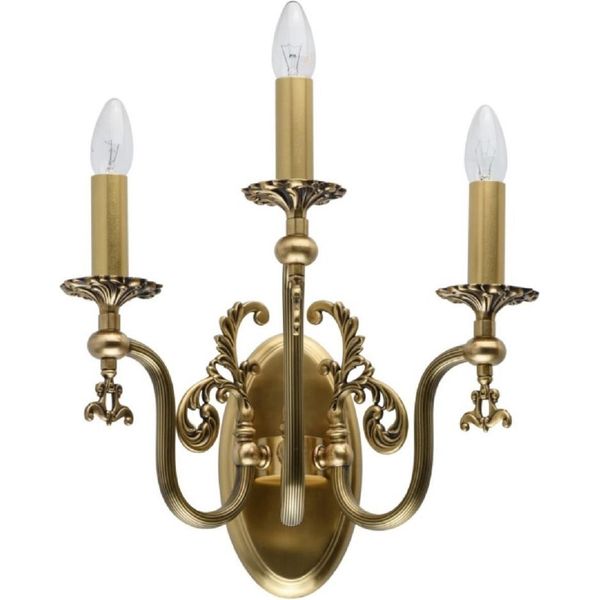 Casa Padrino Lampada Da Parete Barocca Color Bronzo Antico 39 X 39 X H. 24 Cm - Elegante Lampada Da Parete Da Salotto In Stile Barocco - Luci Barocche-image
