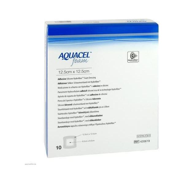 Aquacel Schiuma Adesiva 12,5X12,5 Cm Medicazione 10 Pz-image