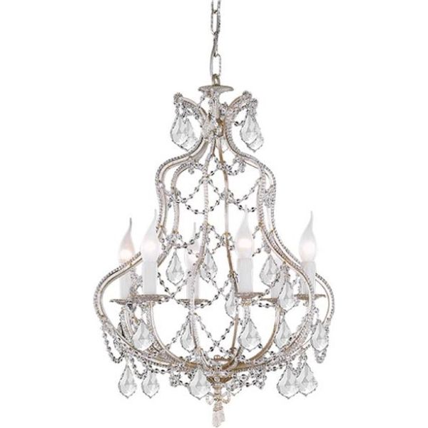 Casa Padrino Lampadario In Cristallo Barocco Argento Ø 47 X H. 65 Cm - Magnifico Lampadario Con Vetro Di Cristallo Di Boemia - Qualità Lussuosa-image