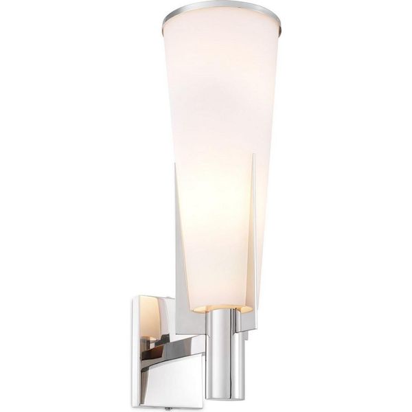 Casa Padrino Lampada Da Parete Argento / Bianco 13 X 19 X H. 40,5 Cm - Elegante Lampada Da Parete In Metallo Con Paralume In Vetro - Luci-image