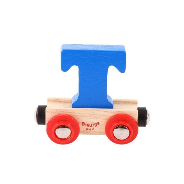 Bigjigs Rail Wagon Binario Ferroviario In Legno - Lettera T-image