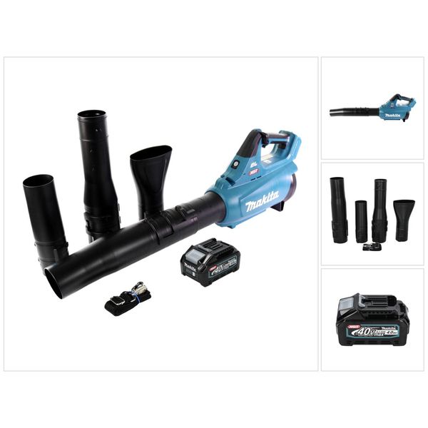 Makita Ub 001 GM1 Soffiatore A Batteria Soffiatore Per Foglie 40 V Max. Brushless + 1X Batteria 4,0 Ah - Senza Caricabatterie-image
