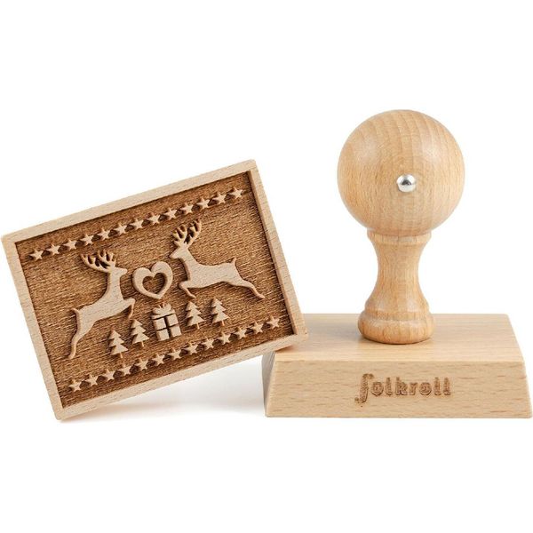 Timbro Per Biscotti Folkroll Magic Christmas, 70X50 Mm, Timbro Per Biscotti, Timbro Per Biscotti, Timbro, Motivo, Legno Di Faggio, 334690-image