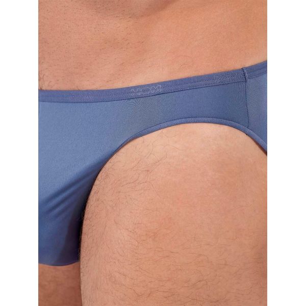 Hom Uomo Micro Slip Plumes - Microfibra Ultraleggera, Slip, Intimo, Stretch, Tinta Unita Midblue 2XL-image