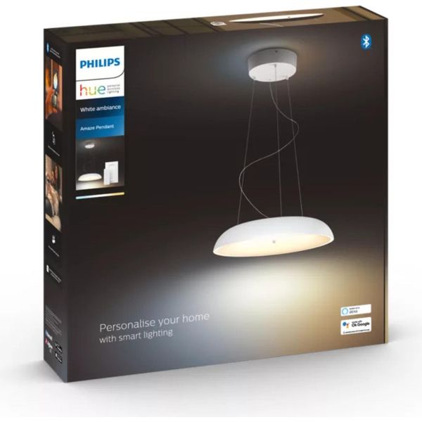 Philips Hue White Ambiance Amaze Led A Sospensione, Interruttore Dimmer, 25W, 2900Lm, 4000K, Bianco (929003054801)-image