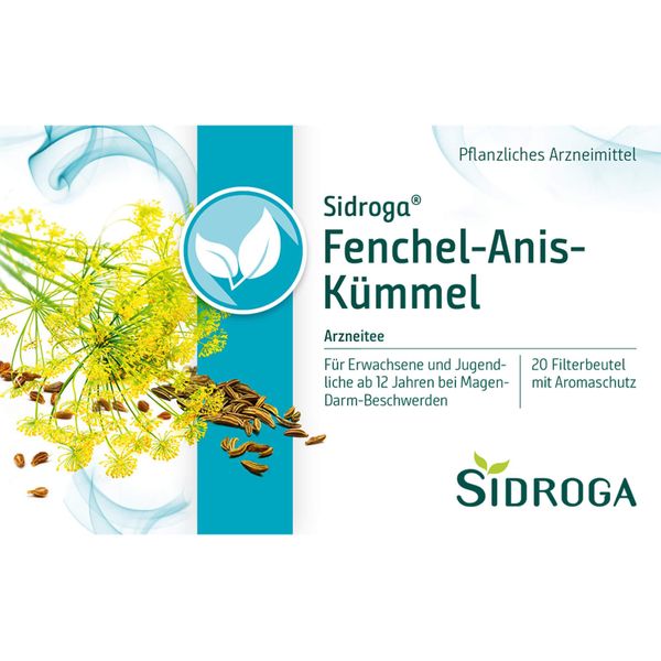 Sidroga Tè Medicinale Finocchio-Anice-Cumino Per I Problemi Di Stomaco, 20 Capsule Bustina Filtro-image