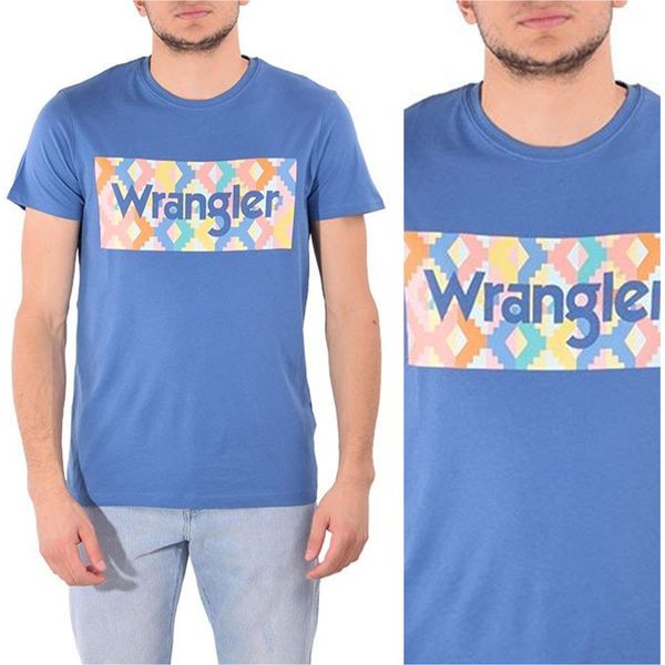 Wrangler Herren, Maglietta Summer Logo Tee, S, Blau, Sport, Tshirt, Camicia-image