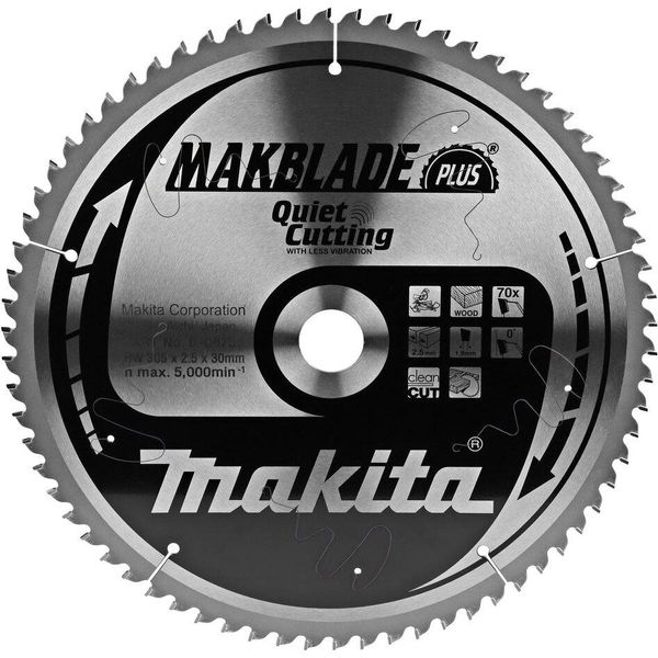 Lama Circolare Makita, Makblade Plus 305 X 30 Mm - 70 Denti-image