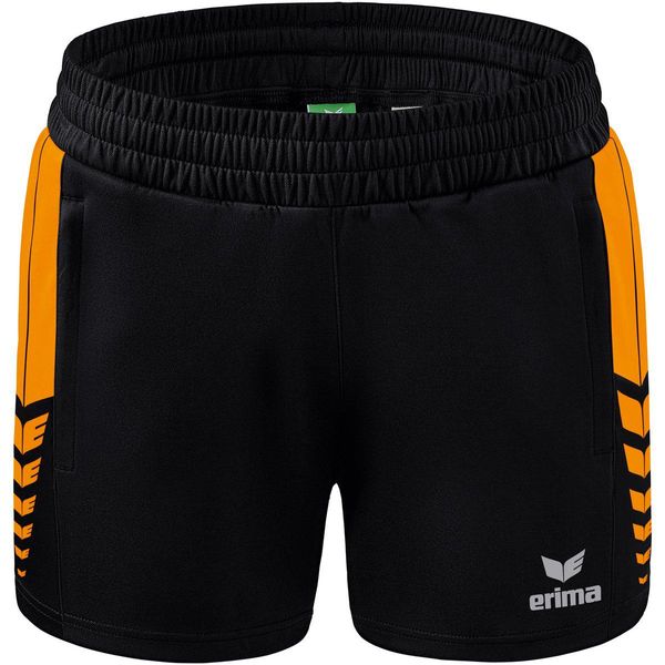 Erima Football Six Wings Worker Shorts Ladies Nero Nuovo Arancio Taglia 34-image