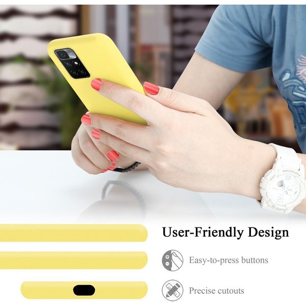 Cadorabo Custodia Protettiva Per Xiaomi Redmi 10 / Redmi Note 11 4G Custodia In Giallo Telefono Cellulare Case Cover Tpu Custodia-image