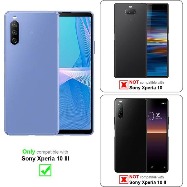 Cadorabo Cover Per Sony Xperia 10 Iii Cover Protettiva In Grigio Cover Protettiva Cover Per Telefono Cellulare Cover Fiori Custodia Fiore-image