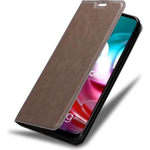 Cadorabo Cover Per Motorola Moto G10 / G30 Cover Protettiva In Marrone Custodia Per Cellulare Cover Chiusura Magnetica-image