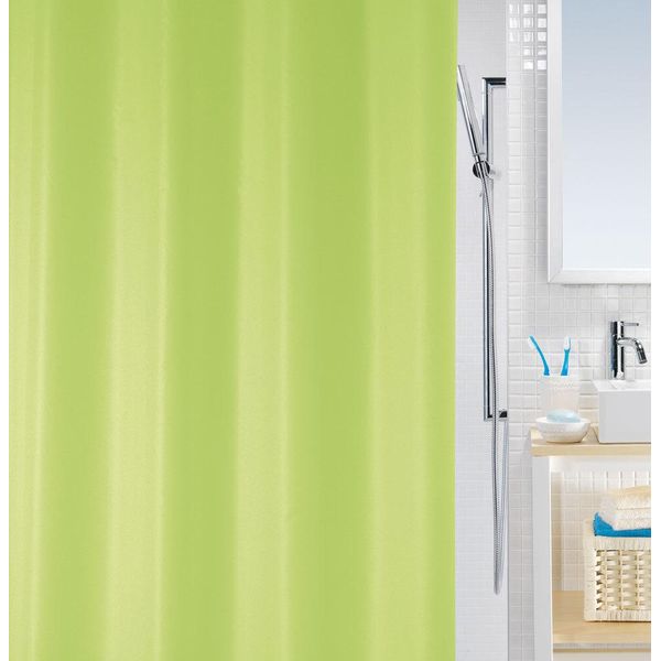 Tenda Doccia Antimuffa Spirella Peva Antibatterica, Lavabile, Impermeabile 180X200Cm Verde-image