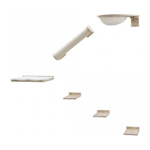 Parete Di Arrampicata Per Gatti Kerbl Rocky 52X17X37 Cm Natura E Bianco-image
