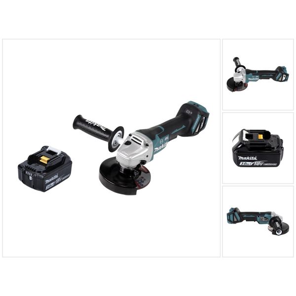 Smerigliatrice Angolare A Batteria Makita Dga 517 F1 18 V 125 Mm Brushless + 1X Batteria Ricaricabile 3,0 Ah - Senza Caricabatterie-image