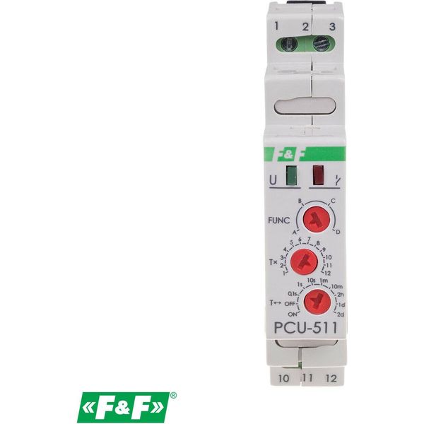 Relè A Tempo Spdt 250VAC/8A U-Current 24VAC 230VAC PCU-511 F&F Varie-image