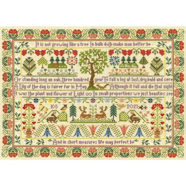 Set Per Punto Croce Bothy Threads "Oak"", Schema Contato, XS15, 58X38Cm"-image