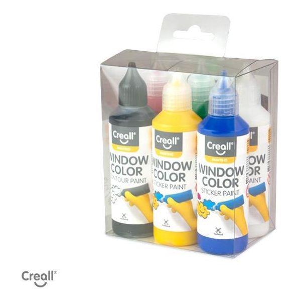 Creall Window Color Set Di Colori Per Finestre 6X 80 Ml-image