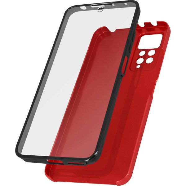 Custodia Protettiva Per Xiaomi Redmi Note 11 / Note 11S, Fronte + Retro - Rosso-image